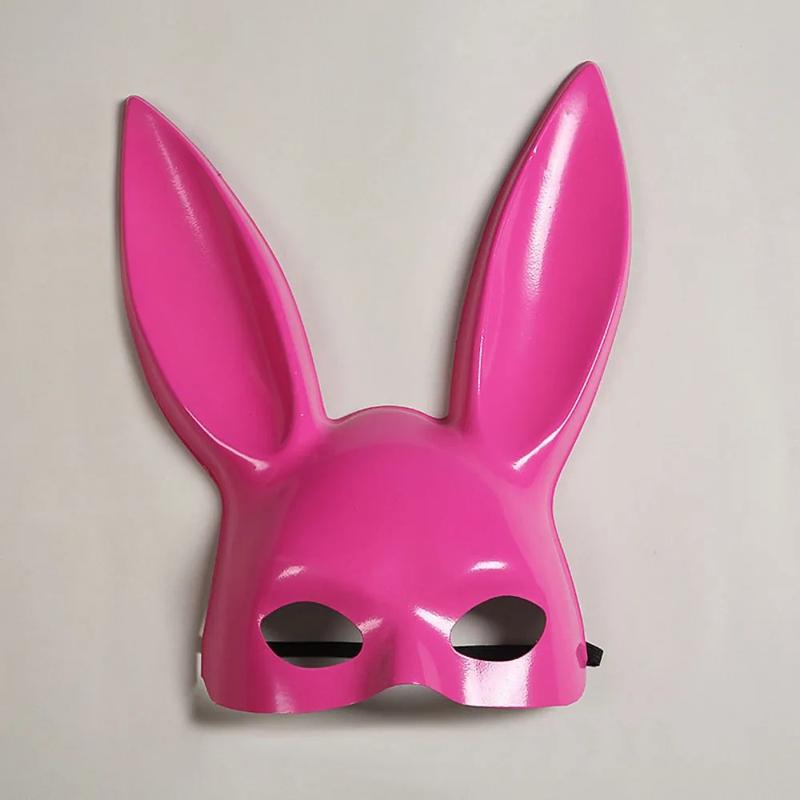 Anime Bunny Mask for Women Girls with Ears and Princess Rabbit Headband Perfect for Masquerade Parties Cosplay Costume Props 26*35cm