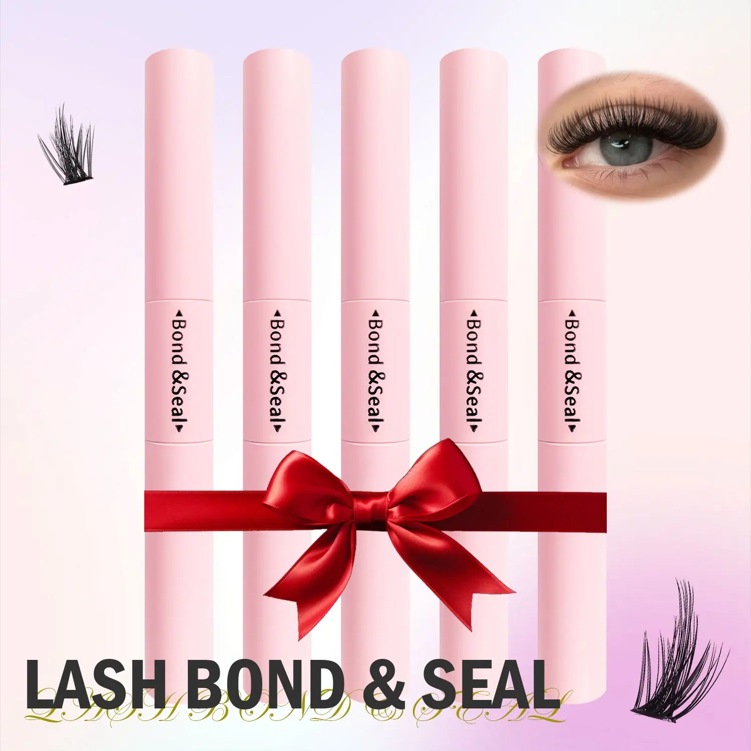Waterproof Eyelash Adhesive & Sealer Combo, Strong Glue, Eyelash Bonding Glue, Non-Dropping, Makeup Essential, Beginner Friendly, 5pcs/3pcs/2pcs/1pc, Holiday Gift