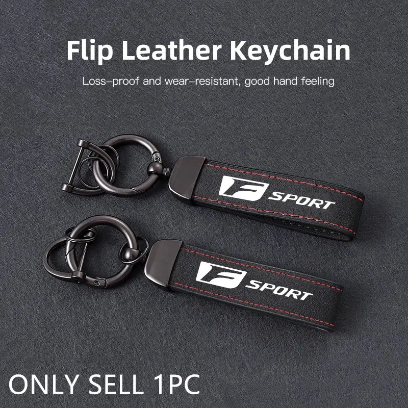 1Pcs Leather Car Keychain Hand-Woven Key Rope Key Ring Auto Emblem Accessories For Lexus LS LC RZ IS350 ES300 GS350 CT200h GX460 LX570 RX500h NX300 UX260 LM300 RC350 GS250 GS450h ES200 IS300 IS500 Car Key Chains