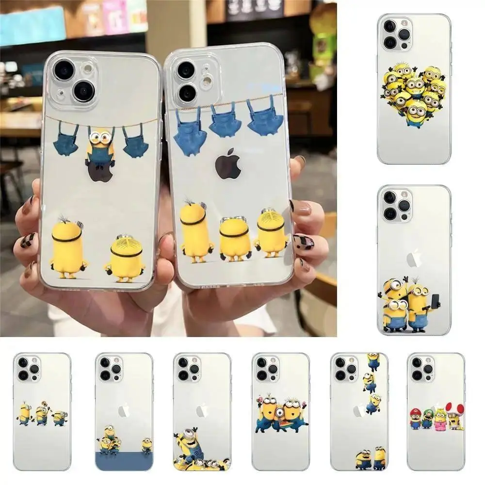 Glam M-Minions Hyperrealism Transparent Protection Casing, Protective Mobile Phone Case for iPhone 17,16,16 Pro,15,14 Pro Max,13,12 Mini,11,XR,Xs Max,X,8 Plus,7 - Art Protection Accessory for Mobile Devices