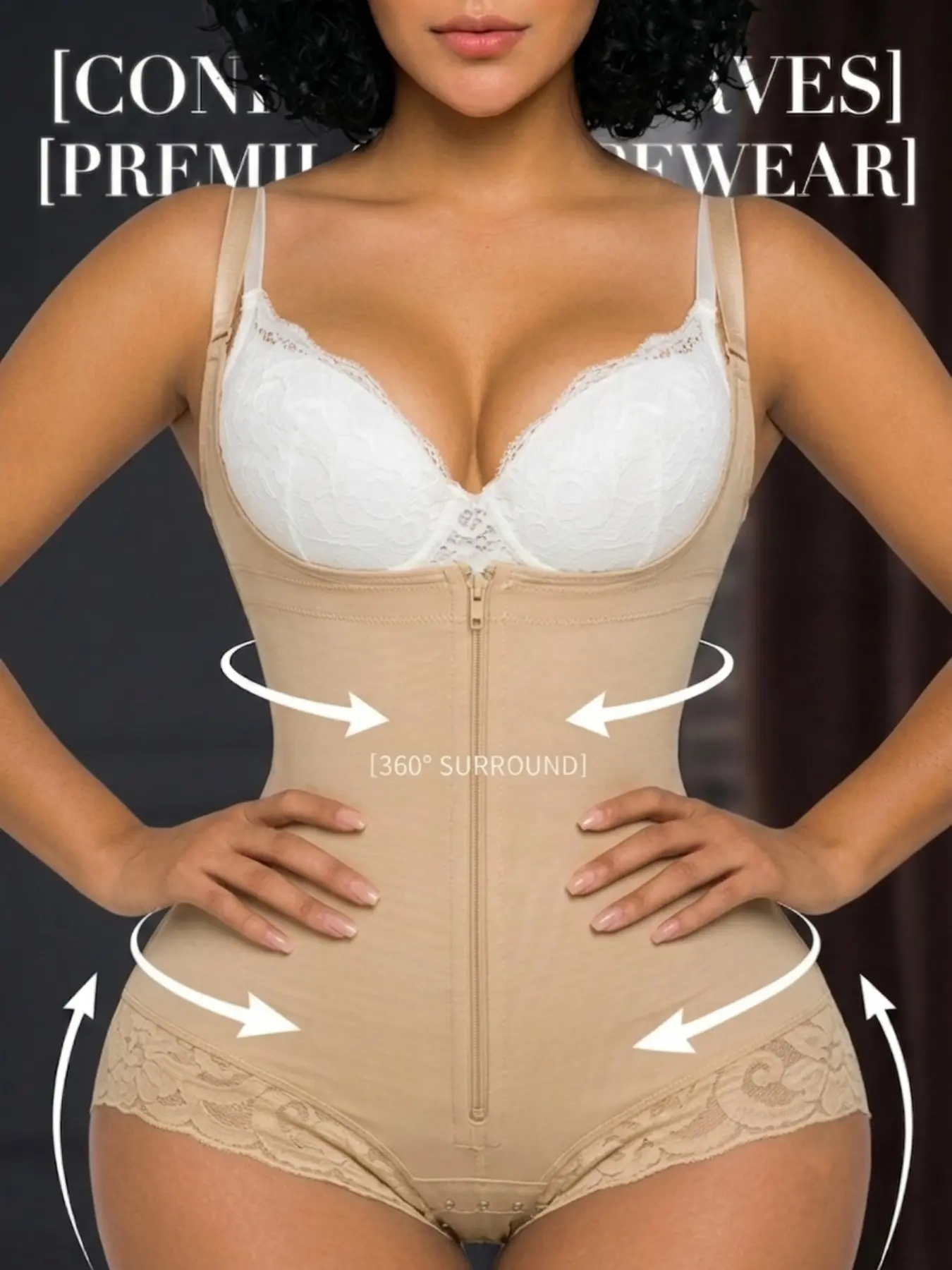 1 Count Women's Butt Lifting & Tummy Control Shapewear Bodysuit, Fajas, Colombian Shapewear, Solid Color Hourglass Jumpsuit, Compression Show Feminine Charm Body Shaper,Tight-Fitting Body Shaperwear, Waist Trainer, Suitable For Various Occasions, Sports