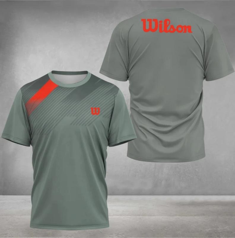 Kyn Apparel 2026 men's W-letter printed casual quick drying sports top outdoor men's soft and breathable round neck T-shirt