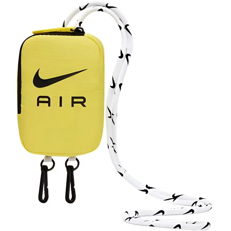 Nike Minimalist Fashion Zippered Polyester Drawstring Bag for Men and Women in Impact Yellow