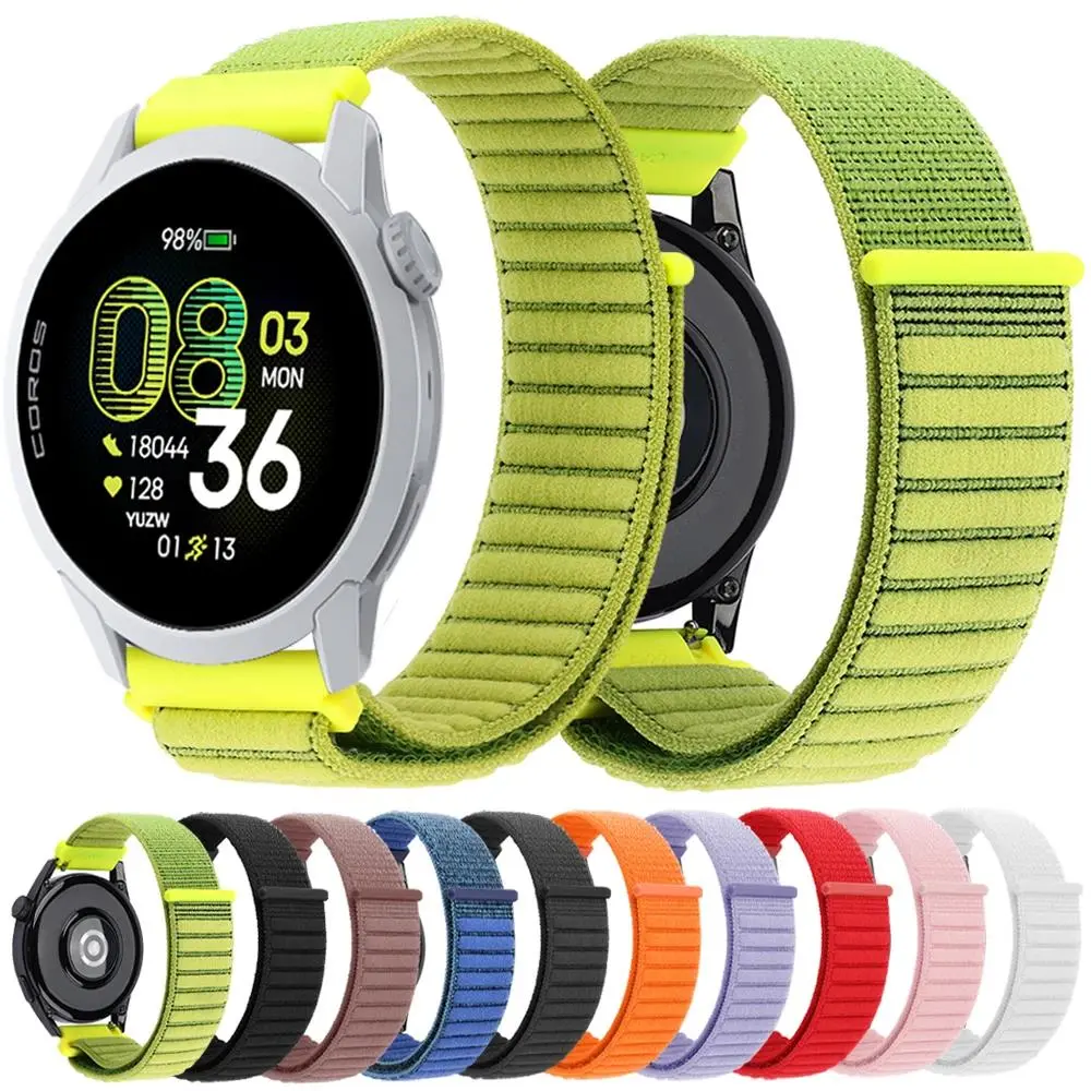 20mm 22mm Soft Wristband For COROS PACE 4 3 2 Breathable Replace Strap For COROS APEX 4 42mm APEX 2 Pro 42 46mm Nylon Wavy Bands