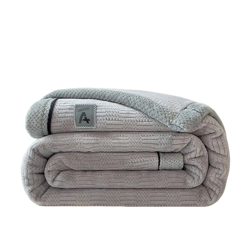 High-End Solid Color Thickened Edge Blanket, Multi-Functional Nap Blanket, Office Blanket, Outdoor Sports Sofa Blanket, All Seasons Unisex