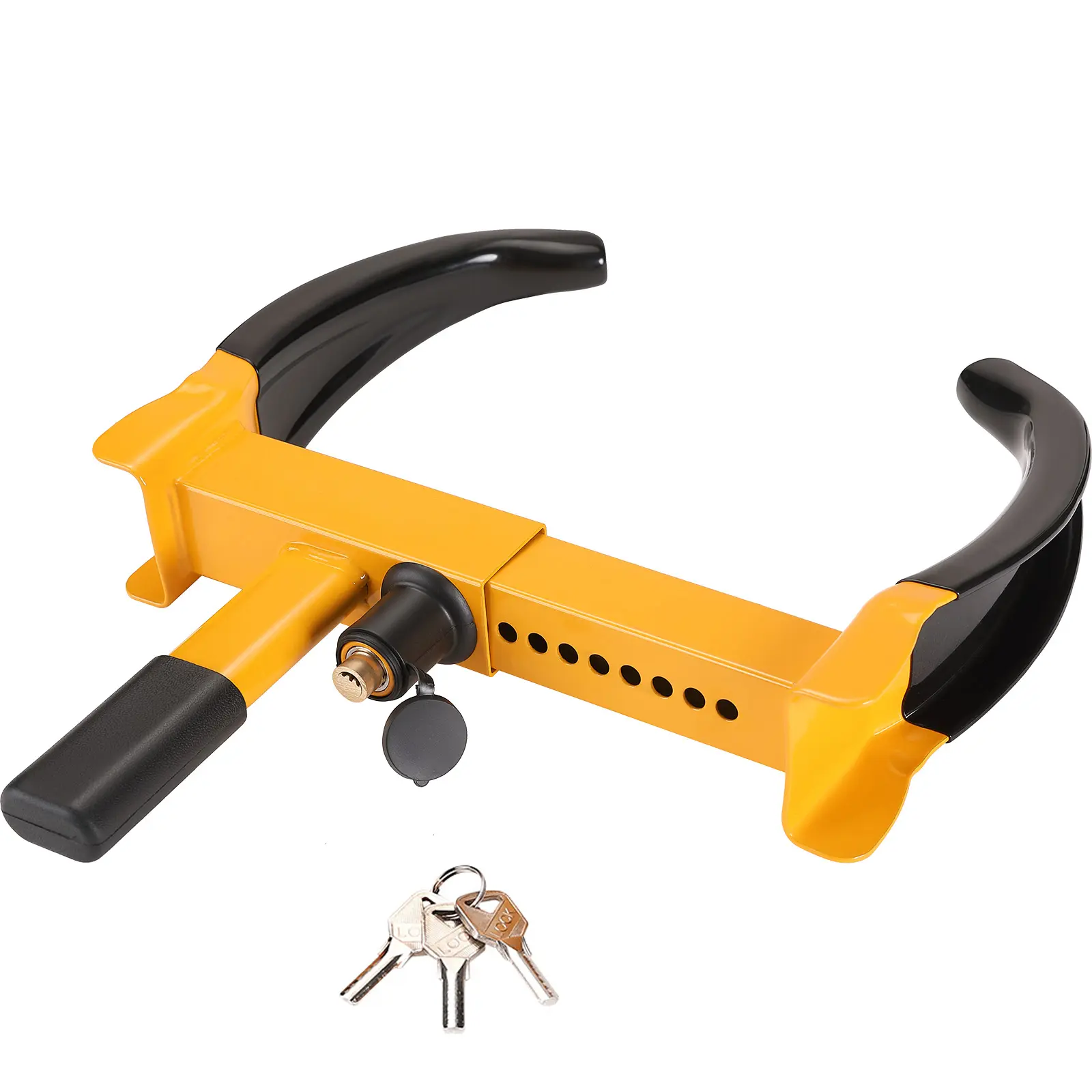 Wheel Lock, 2 Packs Universal Wheel Clamp Lock, Adjustable Anti Theft Trailer Lock Wheel Clamp, Heavy-duty Steel Tire Lock for ATV RV SUV Car Golf Cart Boats Motorcycles, with 6 Keys