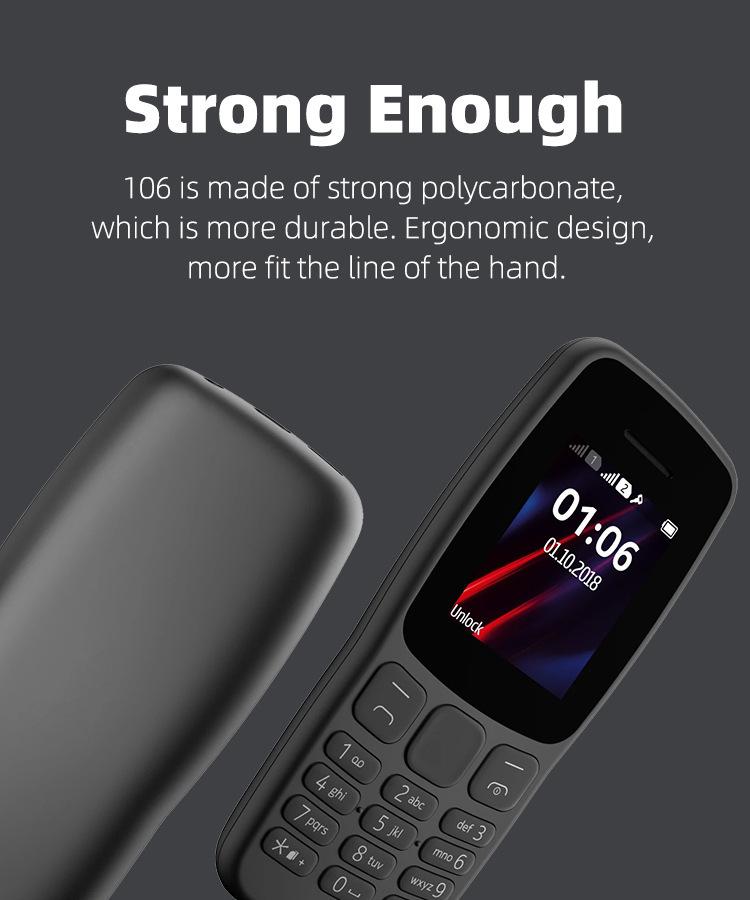 GSM 2G Basic Bar Feature Phone, Big Buttons, Simple Operation, Ideal for Elderly & Students as Backup Phone