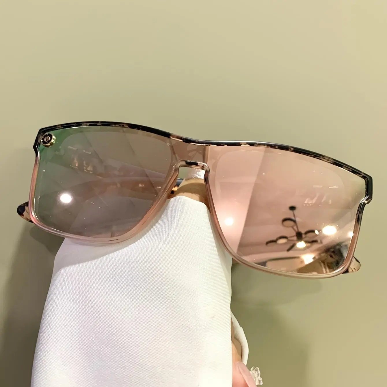 2D Flat, Apaircircle Square Pink Glasses, Fashion Flat-Top Eyeglasses, Decorative Glasses Metal Hinge Durable for Women