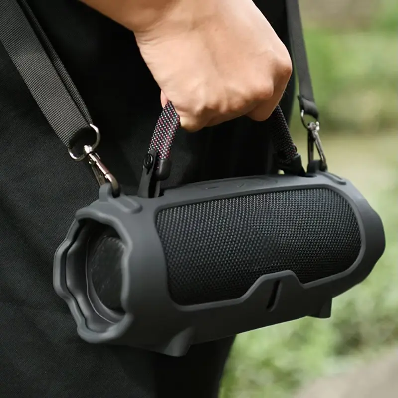 Silicone Protective Cover With Shoulder Strap For JBL Charge 6 Speaker Case Skin Sleeve Protector Shell Speakers Accessories