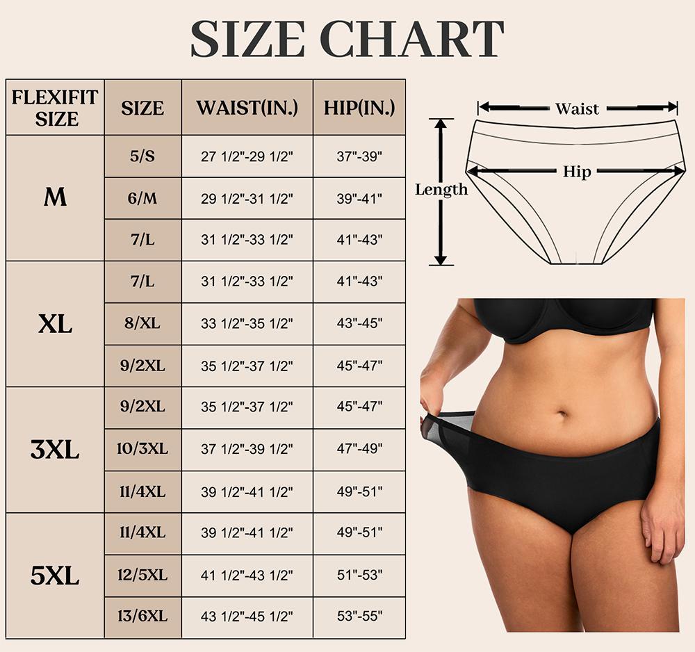 HSIA FlexiFit Soft Stretch Seamless Breathable Comfort No Show Women's Briefs Basic Casual Underwear 3 pack/5 pack Panties Womenswear