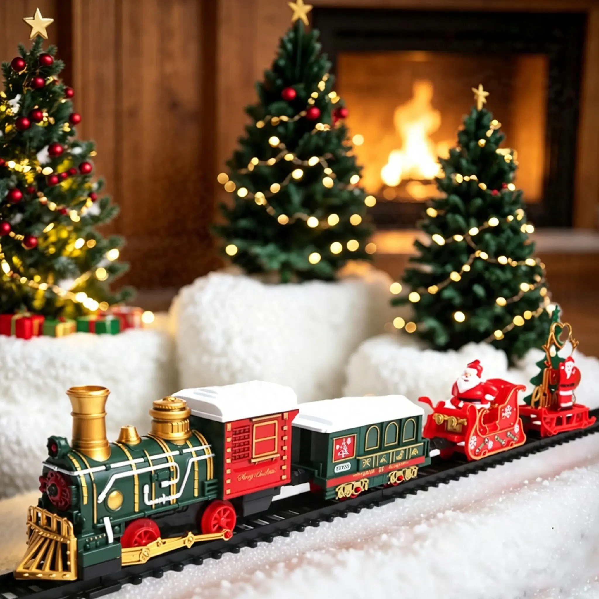 Classic Mini Train Track Toy, Electric Light Music Track, Small Train Toy Set, Hanging Christmas Train Set, Holiday Gifts