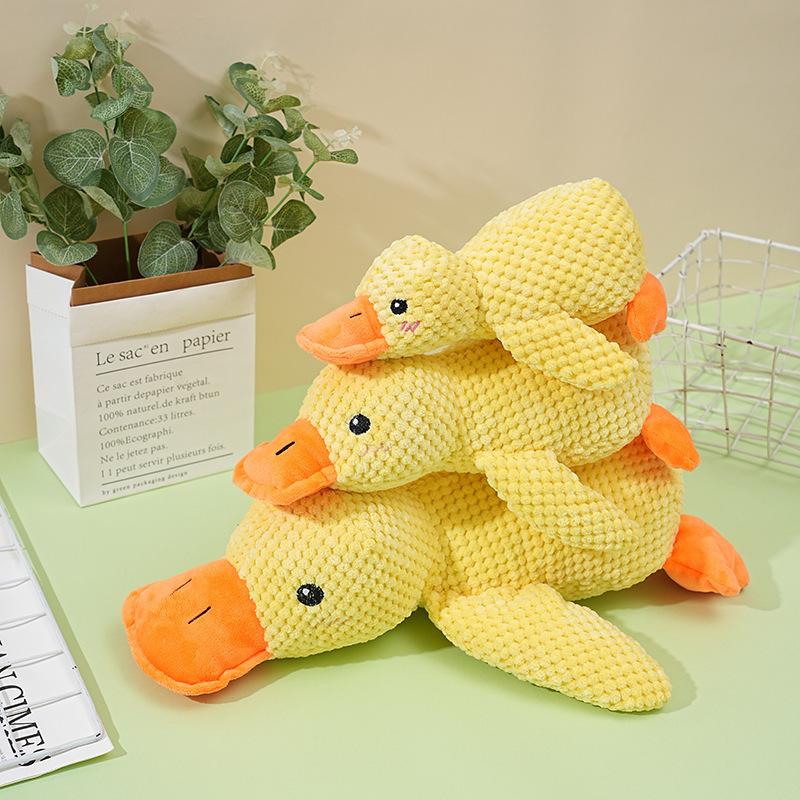 Dog toy plush sleeping duck resistant to biting teeth and sounding to relieve boredom Small and medium-sized dog pet sounding toy