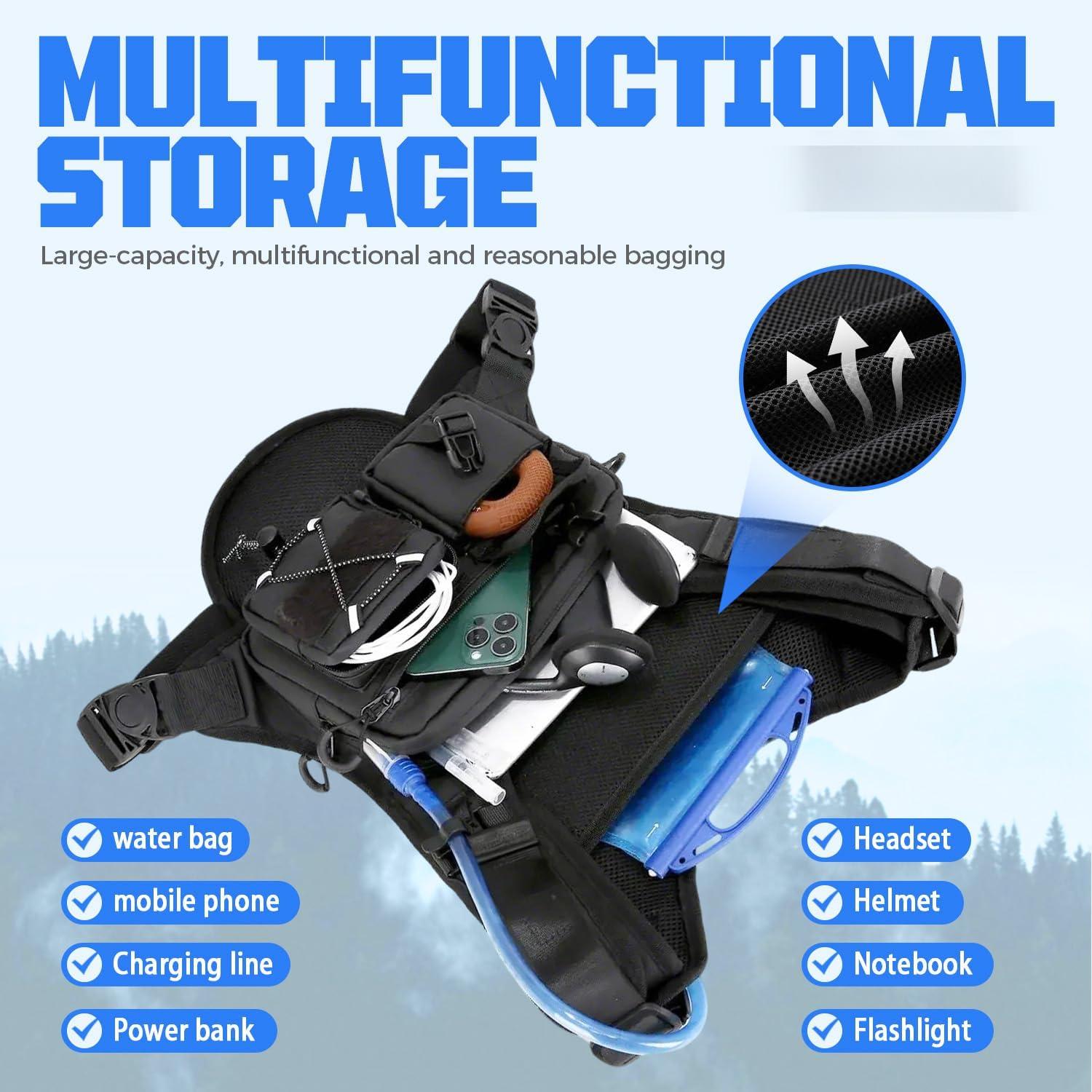 Running Hydration Vest Backpack, Lightweight Chest Pack with 2.0L Water Bladder Bag Daypack for Hiking Running Cycling Race Marathon for Women Men