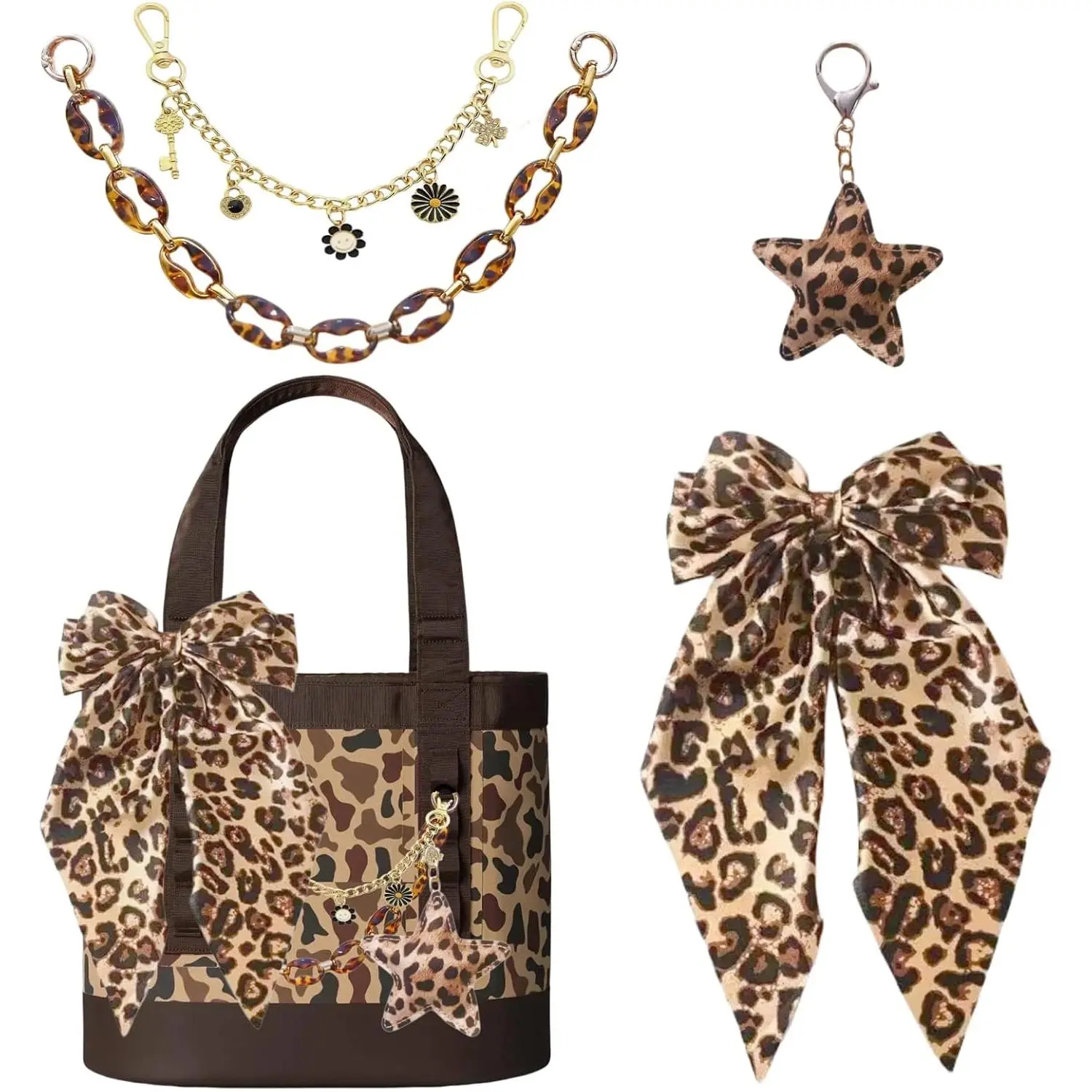 4PCS Tote Bag Decor Kit, Yeti Camino Accessories,Bag Charms for Tote Bags,Bogg Bag Accessories,Yeti Bag Accessories