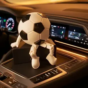 New Arrival Craft Ornament: Sitting Man Figurine with Basketball & Football Motifs