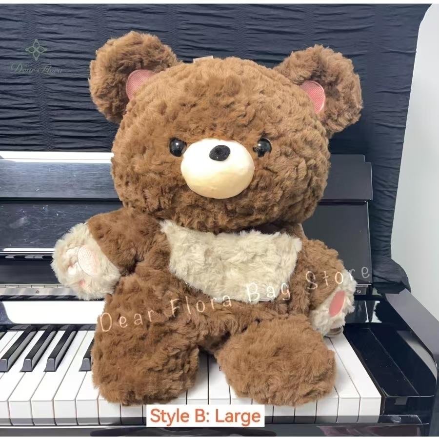 New Cute Plush Brown Bear Backpack Kawaii Soft Animal Knapsack High Quality Lolita Furry Shoulder Bag Fashion Girl Birthday Gift