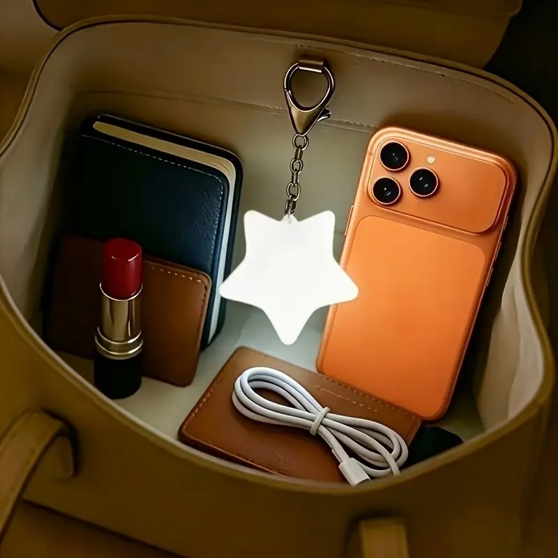 Weyzg Wallet Light, LED Touch Sensor Nightlight, Lightweight USB Rechargeable, Portable Mini Nightlight, Compact Light, for Handbag, Backpack, Wallet, Makeup Bag