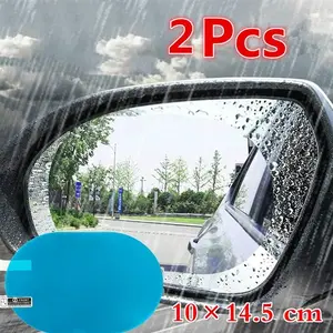 2 Pcs Rainproof Car Rearview Mirror Sticker Anti-Fog Protective Film, Easy to Apply Rain Shield for Clear Visibility in Wet Weather