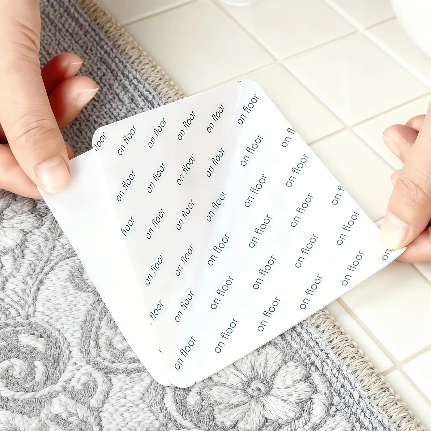 12 count Rug Stickers for  Floor Anti Slip Rug Gripper, Carpet Stickers for Area Rugs, Non-Skid Rug Stickers for Hardwood Floors to  Sliding,  (Inches, 3.9 * 3.9)