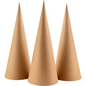 3 Pcs Paper Mache Cones Open Bottom 13.8 x 5 in, Extra Thick Cardboard Cones for Crafts Christmas Valentine Gnomes Christmas Tree DIY Projects and Decorations