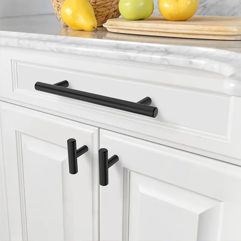 10/20/30 pieces, 5-inch (128mm) center-to-center cabinet door handles, stainless steel round handles, durable and easy to install, suitable for wardrobes, cabinets, vanities, and bathroom drawers, kitchen cabinet door hardware, wardrobe door handles