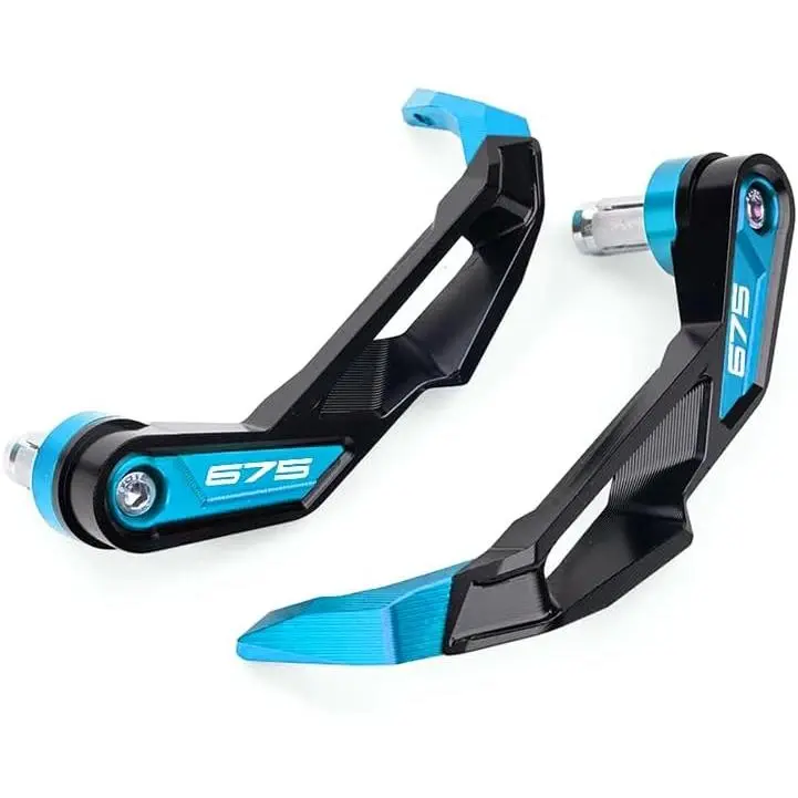 MOWOK for 675SR, 675 SR-R, 675NK, 675SS Brake Clutch Levers Guard Handguard | 675 SR/NK/SS/SR-R Motorcycle Accessories Handlebar Grip Protection lever Protector, CNC aluminum alloy (Sky Blue)