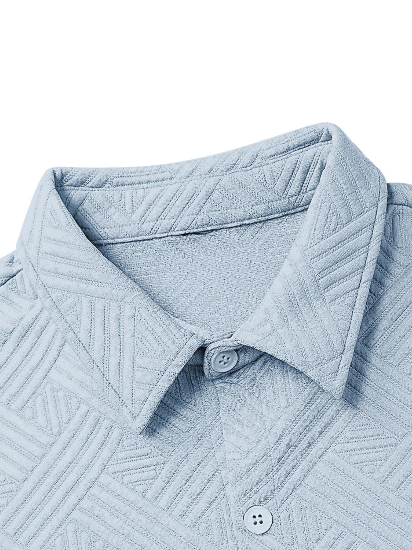 Men's 2-piece set:a short-sleeve button-up shirt paired with drawstring shorts. This summer outfit features a casual, Tropical textured diagonal stripe pattern, perfect for beach getaways, vacations, casual outings, and more—a men's stripe set.