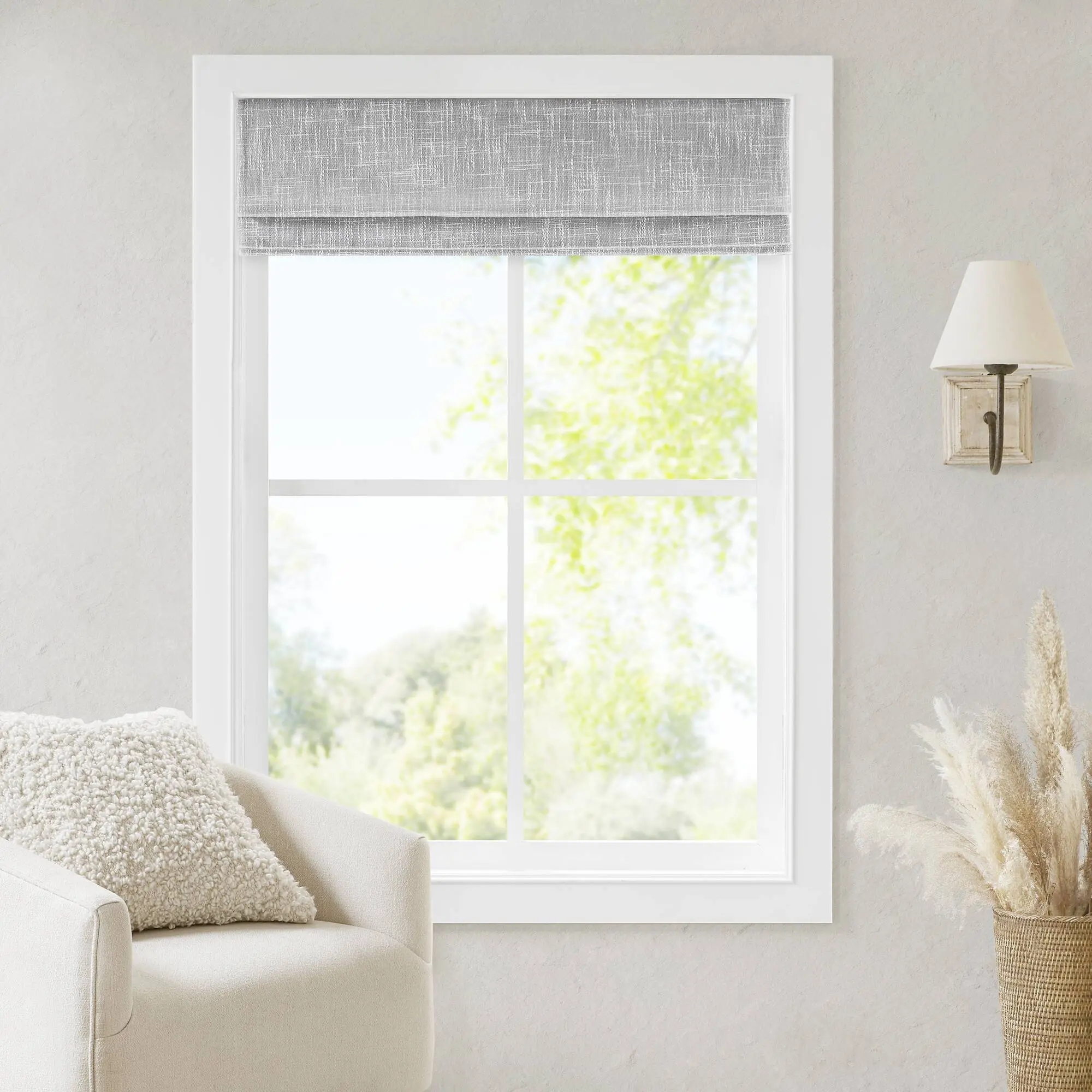 ARCH 29x64 Inch Total Blackout Cordless Roman Shade, 1-Piece, Thermal Insulated, Easy Install, Indoor Window Treatment for Bedroom, Living Room, Nursery, Home Office, Energy Saving, Light Blocking, Privacy, White, Home Furniture and Household