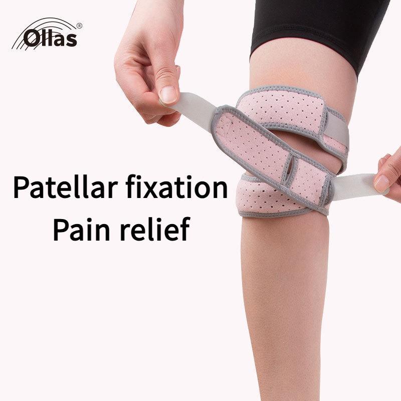 Ollas Compression Dual Adjustable Patella Knee Brace for Pain Relief Ventilated Breathable Support for Running Jumper Gym Exercise Joints Muscles