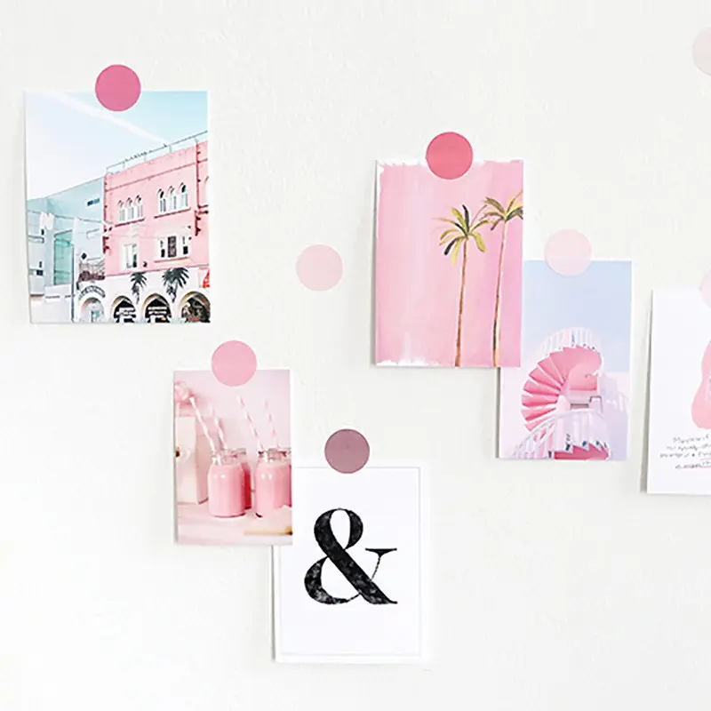 Gradient Geometric Base Label Stickers, Multi-Specification Creative Collage Decorative Material, 4-Piece Set for Bullet Journals