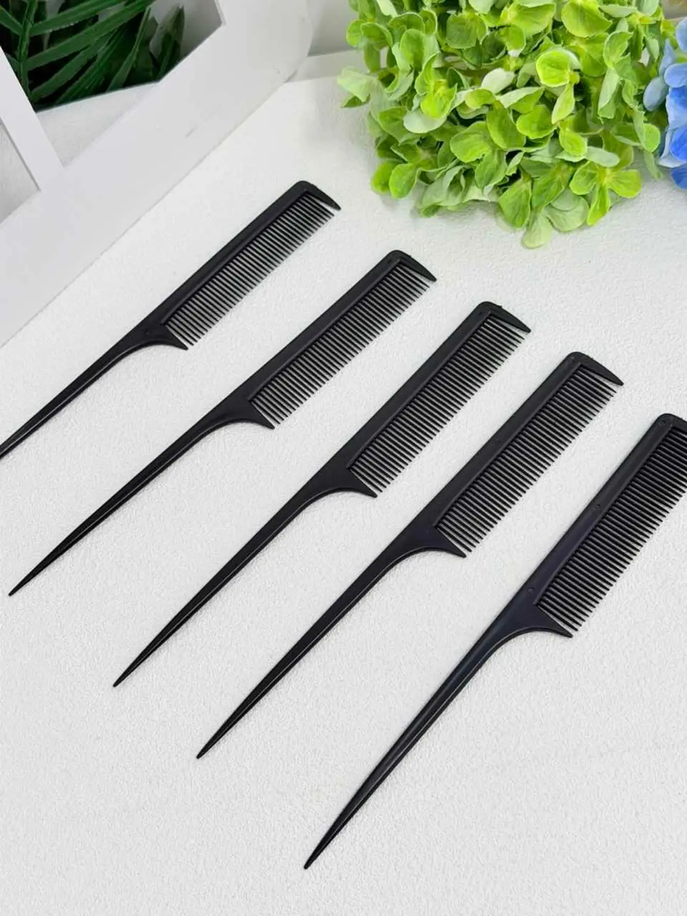 5-Pack Portable Tail Comb for Voluminous Hairstyles, Ideal for Home Hair Salon Use, Easy-To-Use Hair Styling Tool, Perfect for Daily Grooming