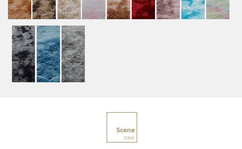 Washable Long Plush Tie-Dye Gradient Home Rug for Living Room, Bedroom, Sofa Side, Bedside and Bay Window