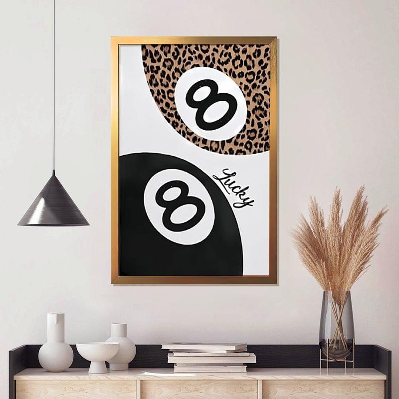 wooden frame Trendy Leopard Canvas Wall Art (Frame) Cheetah Prints Wall Decor Pictures Lucky 8 Ball Posters Preppy Aesthetic Paintings Black Or Gold Framed Acrylic Wall Hanging Painting Wall Painting Canvas Poster Hallway Home Decoration wooden frame Trendy Leopard Canvas Wall Art (Frame) Cheetah Prints Wall Decor Pictures Lucky 8 Ball Posters Preppy Aesthetic Paintings Black Or Gold Framed Acrylic Wall Hanging Painting Wall Painting Canvas Poster Hallway Home Decoration