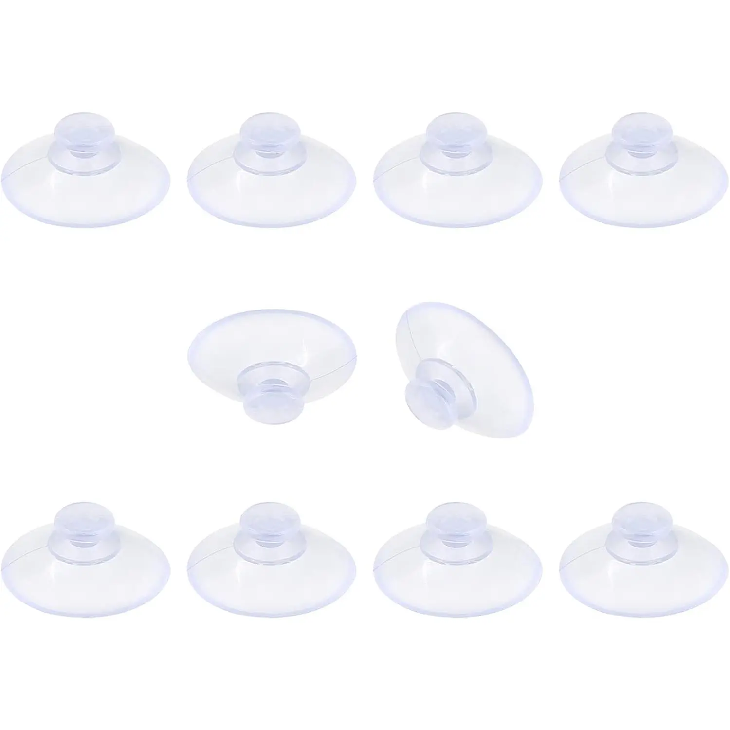 10 Pack 20mm Clear PVC Suction Cups for Glass Table Furniture | Thick PVC Material,  Adhesion  Smooth Surfaces, Transparent Blends Seamlessly,  Temperature-Resistant