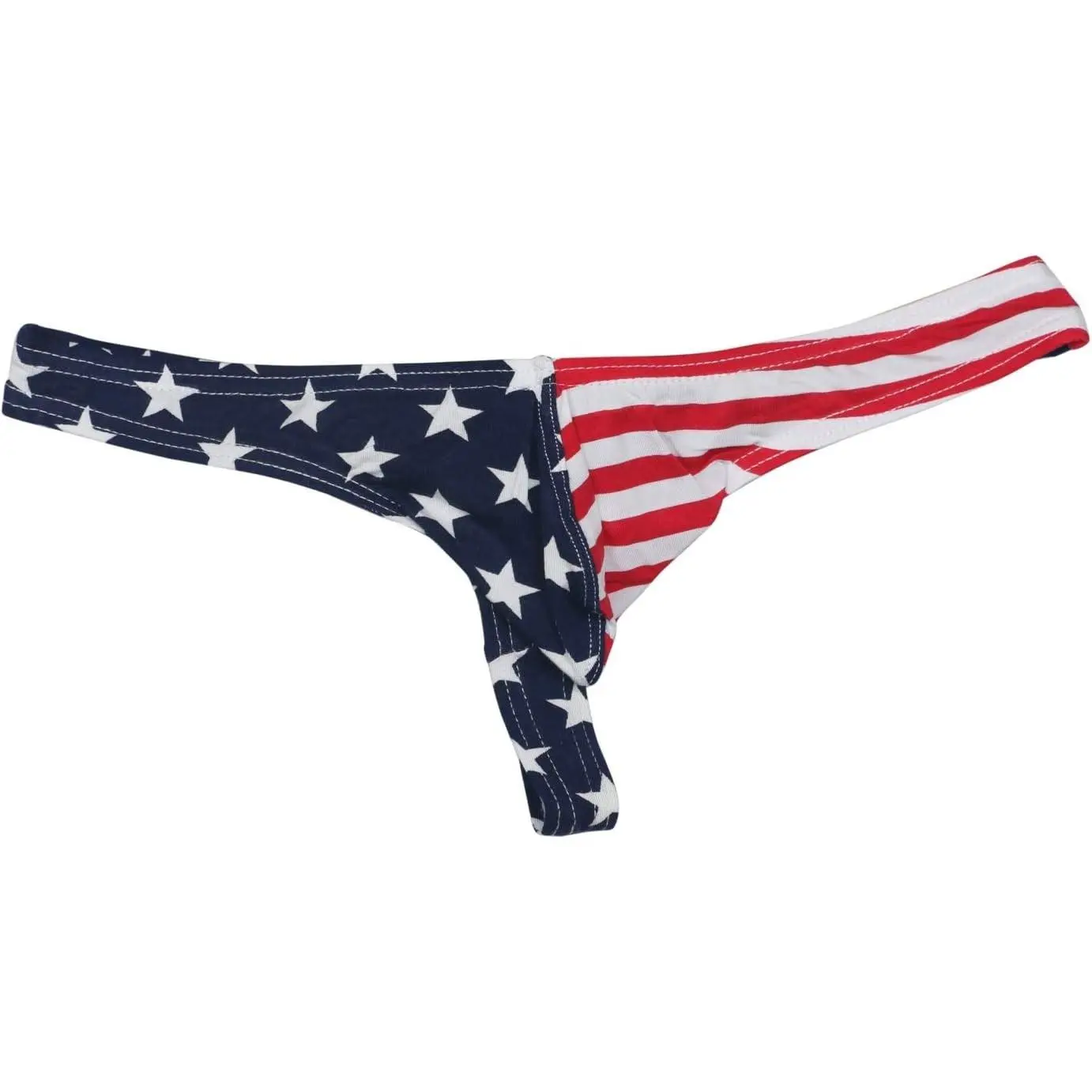 Men's USA Star-Spangled Banner Thong G-String Underwear, Patriotic Stars and Stripes(Gift)