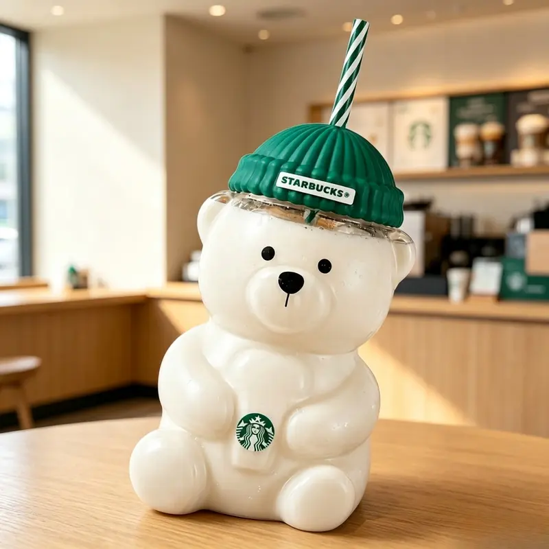 Starbucks Bearista Cup Tumbler Reusable Coffee Mug Water Bottle Washable Portable Insulated Drinkware for Daily Use Travel Office- The Perfect Gift 590ml
