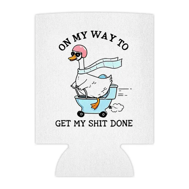 Funny Goose Can Cooler – “On My Way to Get My Shit Done” Insulated  Can Koozie for 12 oz Cans, Humorous Thermocoolers Koozies for Cans, Hilarious Party Favors & Gag Gifts for Men Women