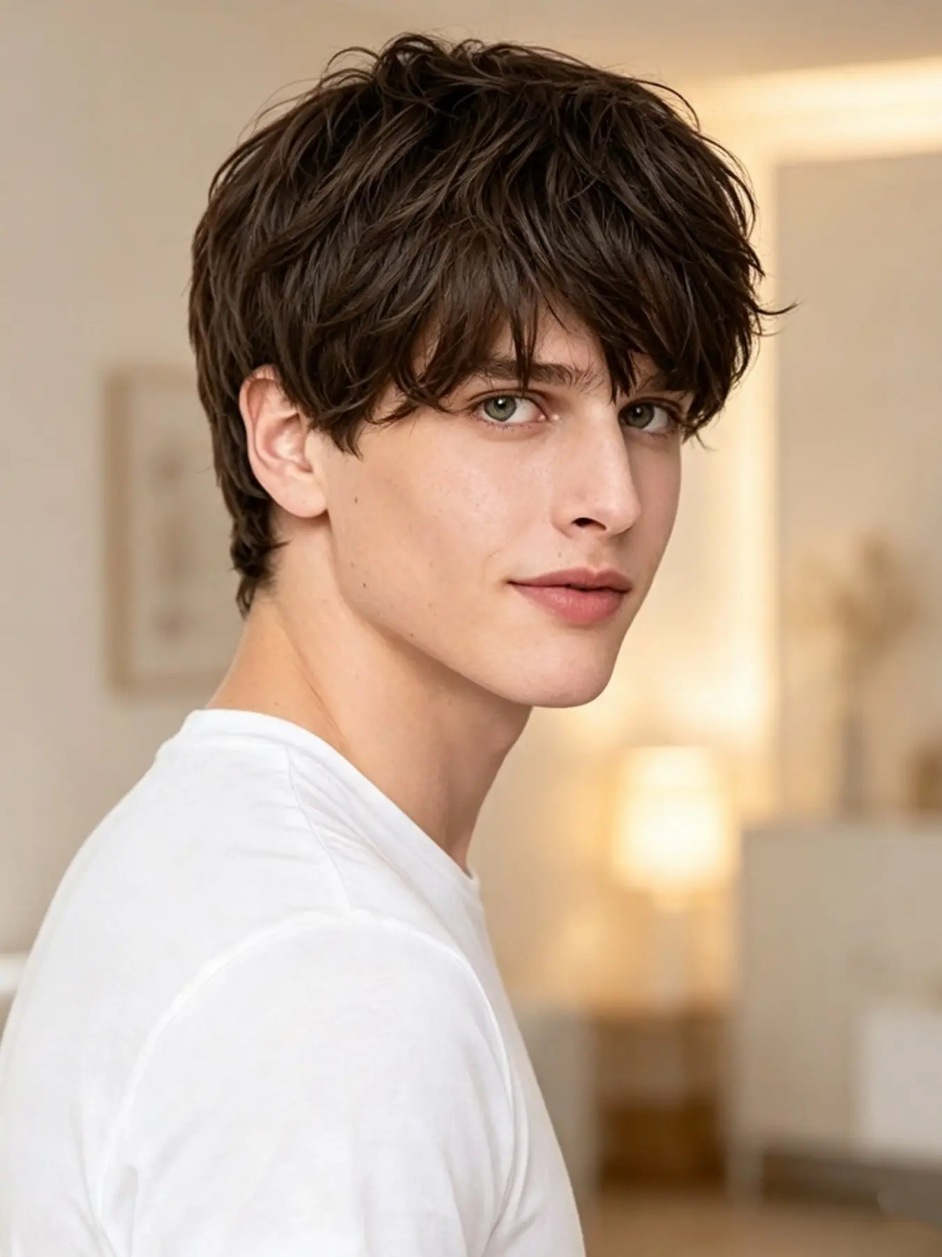 8 Inch Short Natural Synthetic Curly Wigs for Men, Heat Resistant Fiber Hair Wig, Daily Use, Holiday, Halloween, Costume, Party