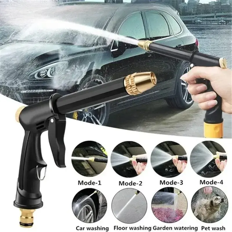 Home Car Wash Water Gun, Garden Hose Nozzle Spray Tool, Home Cleaning Tool, Abs Material, Efficient Washing Solution,Multiple Spray Patterns,Car wash / Floor wash / Watering plants / Pet wash
