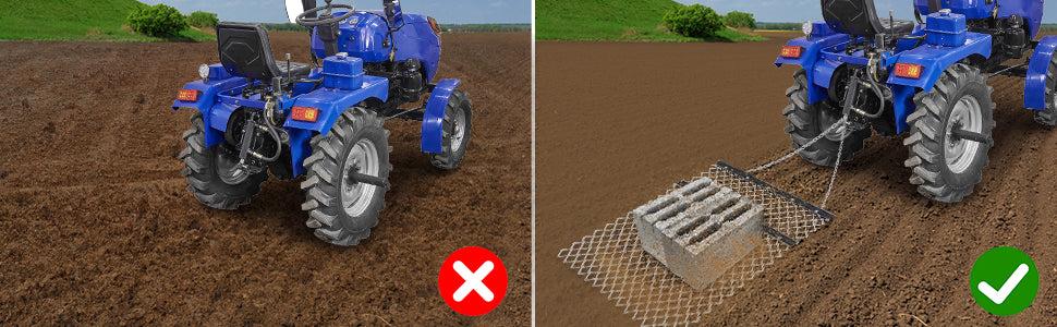 GARVEE 4' x 5' ATV/UTV Drag Harrow - Durable Chain Harrow for Landscape Leveling, Gravel Driveway Maintenance, Yard, Farm, and Garden Use, Ideal Tractor Attachment for Efficient Ground Preparation