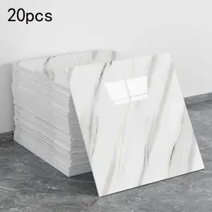 20 pieces of self-adhesive marble wall tiles. Bathroom waterproof marble wall panels tiles. Self-adhesive and modular tiles. Suitable for bedrooms, kitchens, camping houses, and laundry rooms.