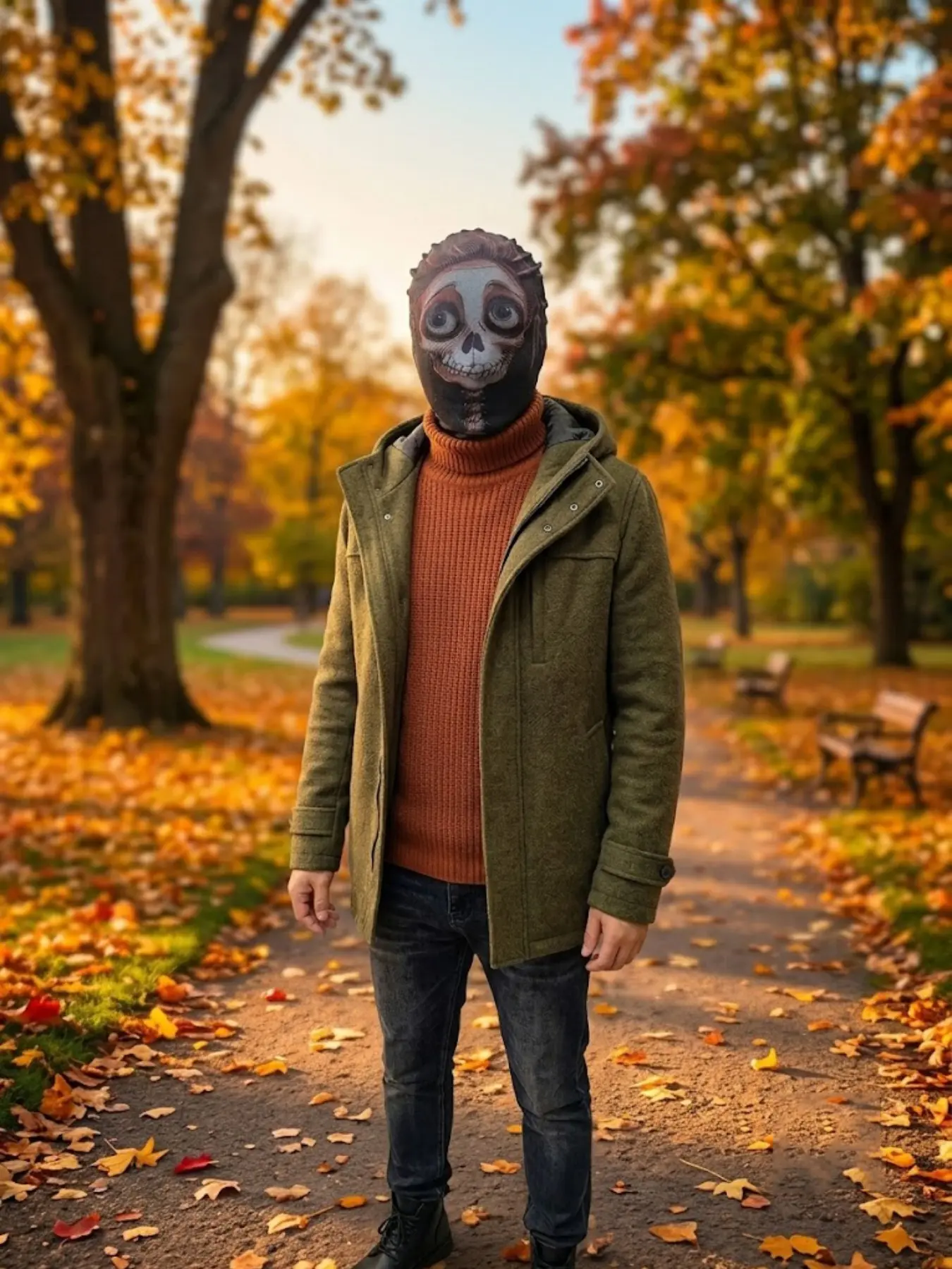 3D Skull Balaclava Mask, Full Face Cover Hood, Halloween Face Mask, Streetwear Ski Mask for Men Women, Fall & Winter Fashion