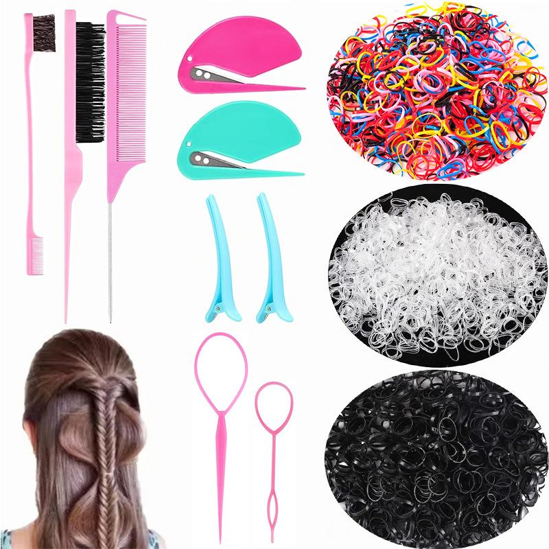 Girls' Hair Braiding Kit, Includes Weaving Tools Comb Clips, Durable Easy-To-Use Accessories, Perfect for Girls Hairstyles, Hair Styling Tools