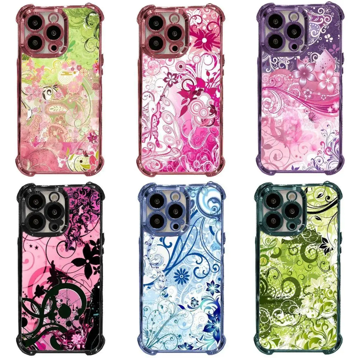 Abstract Floral Art Smartphone Casing - Durable, Shockproof Protective Cover with Colorful Swirl Flower Aesthetic for iPhone, Samsung Galaxy Devices, Mobile Phone Accessories