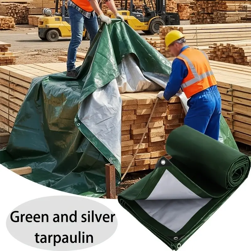 Military Thick Waterproof Tarpaulin, Multi-Functional Rainproof Cloth, Tear-Resistant Camping Mat, Outdoor PVC Tarp, Heavy Duty Tarp