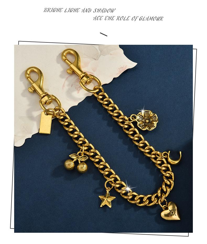 Bag Charm Keychain-purse charms for handbags Bag Extender & Jeans Chain, bag charms for handbags, Purse Accessories For Women(28cm) replacement extension  Purse Accessorie  Crossbody bag, extension chain, tote bag, handbag, bag chain