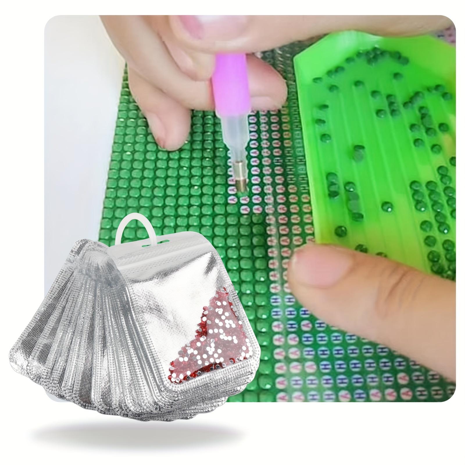 DIY Diamond Art Painting Beads Storage Bag, 50pcs/set Plastic Transparent Ziplock Bag, Zipper Bag, Drills Glued Stone Storage Sealing Bag, Craft Supplies, Zipper Pouches, Resealable Zipper Pouch, Sealing Storage Bags