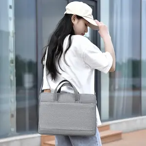 Crossbody computer bag business men's briefcase large capacity document bag 13 inch 14 inch 15.6 inch handbag shockproof