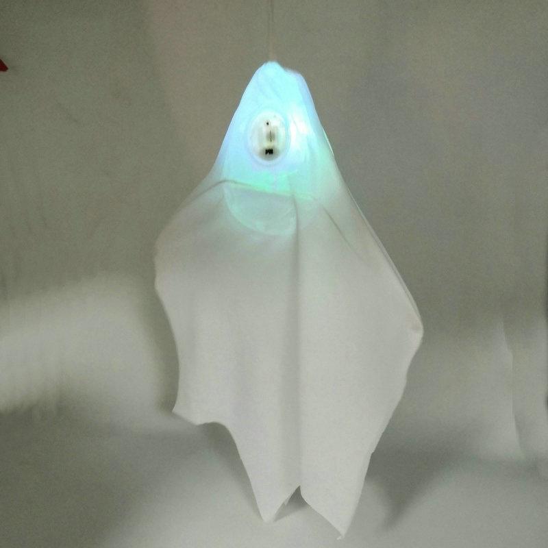 Manufacturer wholesale Halloween props, white ghost lights, decorative bar and haunted house decoration items, scary white ghost costumes