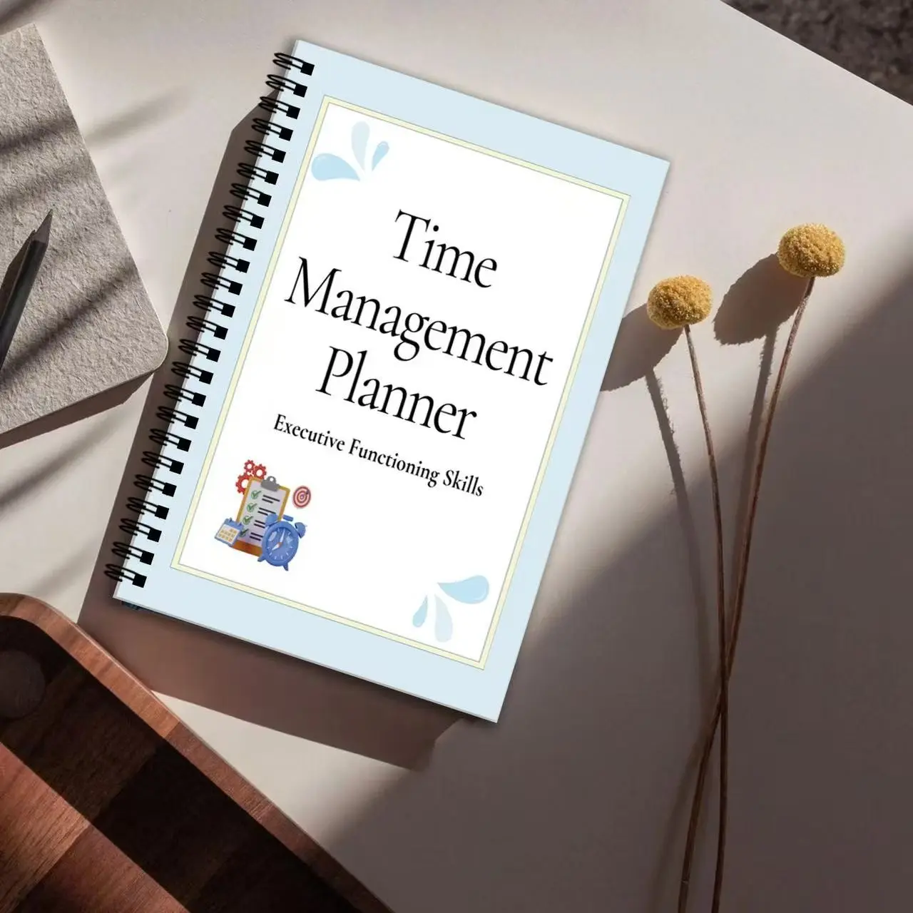 Executive Functioning Time Management Spiral Planner, Productivity Planner, Anti-Procrastination Task Organizer Journal, Daily Goal & Focus Tracker for Teens, Students & Adults